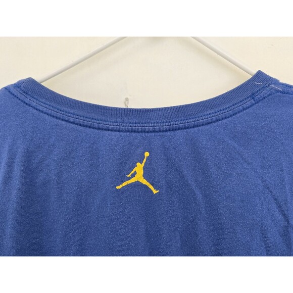 Jordan Shirt Mens XL Nike Blue Yellow‎ Jumpman Air Basketball Flight Club - Picture 4 of 7